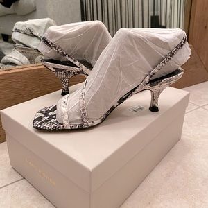 Marc Fisher Snake Print Kitten Heels